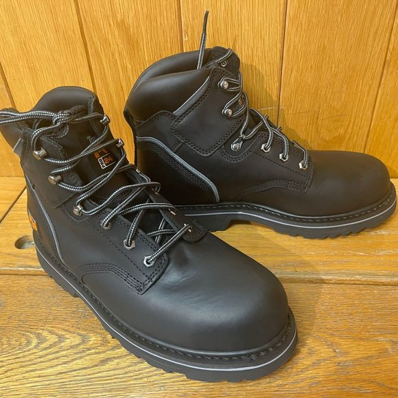 Timberland Pro Men's Industrial WATERPROOF Work Boot Black 33032 ALL SIZES - Picture 5 of 10